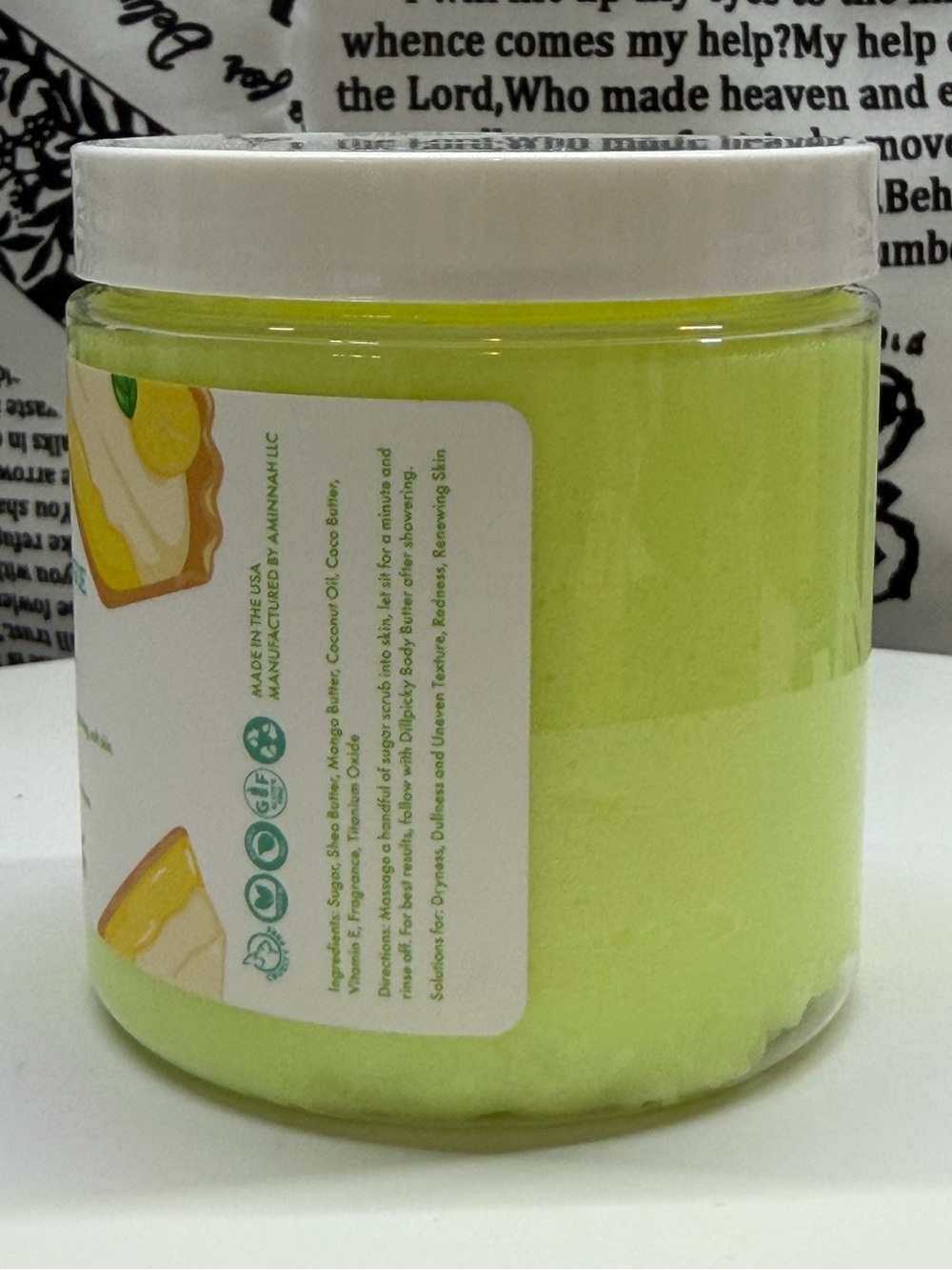 Aminnah Dillpicky Lemon Meringue Sugar Scrub - Picture 2 of 3